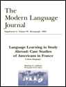 Language Learning in Study Abroad: Case studies of Americans in France